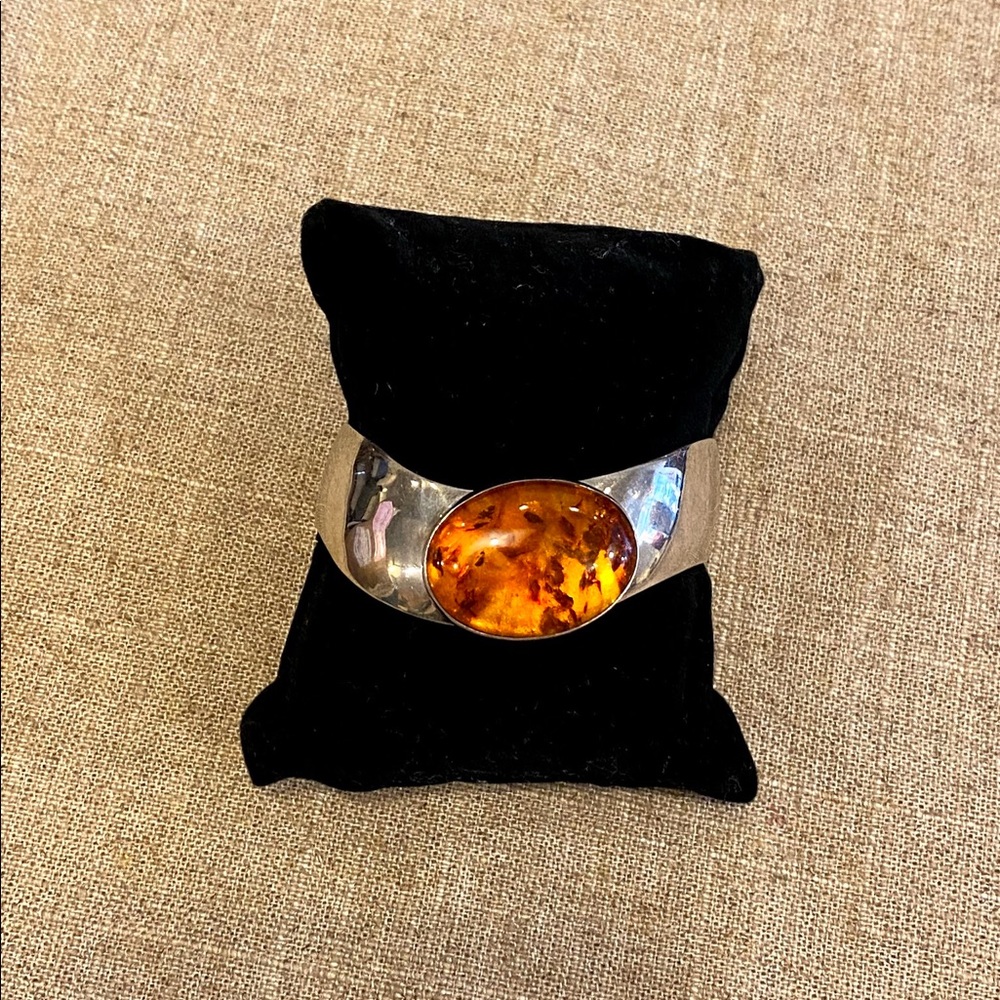Amber cuff bracelet